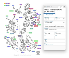 V Kayış Bilyası Fiesta 96 Focus Escort Connect ( ARAFOR618 - YS4E19A216AB )