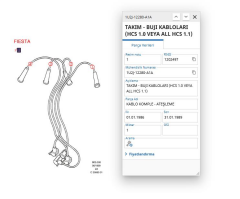 Buji Kablosu Takım Focus Fiesta 1.6 98 ( MCFYS6F12280A1A  )