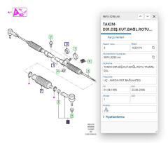 Rot Başı Sol Fiesta 96>00 ( AYD00139 - 96FX3290AA )