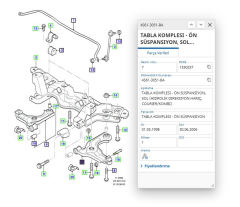 Alt Salıncak Sol (Hidrolik) Fiesta 96 ( AYD00773 - 96FB3051AA - 4S613051CA)