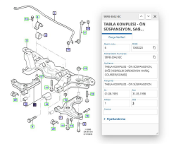 Alt Salıncak Sağ (Hidrolik) Fiesta 96 ( AYD00773 - 96FB3042AA - 4S613042CA)