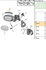 Sol Ayna Kapak 206 (DAK006-BPE309242-815240)