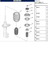 Amortisör Üst Tabla Partner Tepee (5033F7)