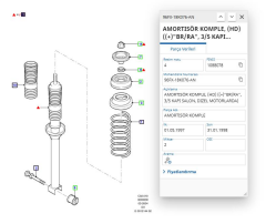 Arka Amortisör Gazlı : Sağ-Sol Çatallı Fiesta ( HMP96FX18K076AN )