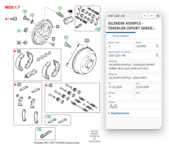 Arka Fren Silindir 96 Fiesta ( BCHF026002502 - XS512261AA )