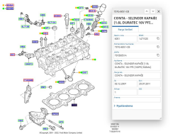 Silindir Kapak Conta(100 Ps) Focus C.Max 1.6 Zetec ( ELR287560 - 7S7G6051CB )