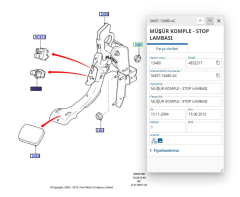 Fren Otomatıgı Pedal  Fıesta  ( 3M5T13480AC )