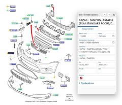 Ön Tampon Çeki Demir Kapağı Astarlı Focus 08 ( FSE11313005 - 8M5117A989ABXWAA )