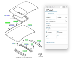 Tavan Oluk Çıta Kapağı Focus C.Max 04 ( CAB330667 - 4M51A504A00AA )