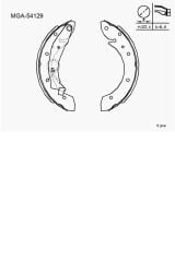 Arka Kampana Balata Partner Berlingo DW8 (MGA54129/1-LS1716-GS8635-424126)