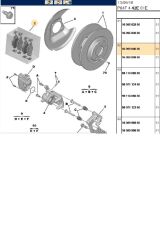 Arka Fren Balatası 308 C4 Berlingo (1619790880-1609000680-LP2505)