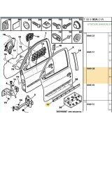 Sağ Ön Kapı Çıtası 206 (BPE309313-8545Q8)