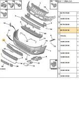 Ön Tampon Üst Izgara Partner Tepee Berlingo (FSE22352008-9677620180)