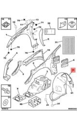 Ön Sol Çamurluk Davlumbaz 307 (1537002-P367L-7136N6)