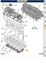 Silindir Kapak Contası 207 208 301 308 508  EURO5 DW6 4 Tırnak (0209JR)