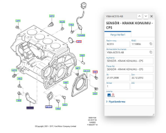 Krank Pozisyon Sensörü Fiesta Focus C Max Mondeo B Max 1.4 Bnz 02 ( YS6A6C315AB )