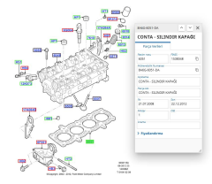 Silindir Kapak Contası Fiesta Fusion Bnz   ( 8A6G6051DA )