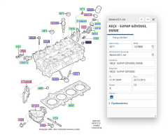 Subap Lastik Egzos Fiesta 09 Focus C Max ( SKT4S042V - 96MM6571AH - 96MM6571BH )