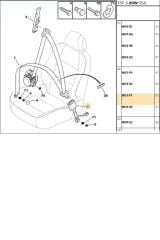 Ön Emniyet Kemer Tokası Alarmlı 307 (8973PT)