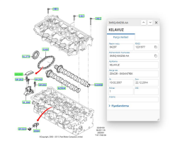 Eksantrik Mil Zincir Kiti Mondeo Focus 2.0 Hdı 07 ( SPSEZ128 - 3M5Q6L266BA - 3M5Q6M256AA - 3M5Q6268AA )