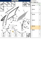 Ön Sol Cam Düğme 207 (6554QA-AN610C)