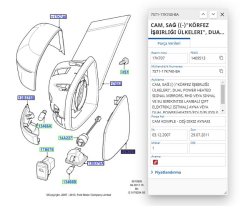 Ayna Camı Sağ (Elektirikli) Focus  08 ( AYNP170R  - BS7117K740HA - BM5117K740AA )