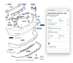 Arka Tampon Reflektörü R Mondeo 07  ( FSE11419003 - 7S71515B0AC )