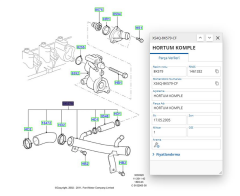 Radyatör Su Giriş Konnektörü ( Ahtapot Boru )  Connect 02 C Max Focus Fiesta Mondeo S Max ( XS4Q 8K579 CF )