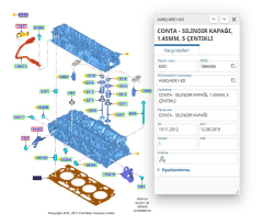 Silindir Kapak Conta 5 Dıs  1.6 D  Fiesta Courier Partner Tepee Berlingo 207 208 307 508 4008 5008 C-Elysee C3 C4 C5 Crossland ( AV6Q6051ED - 0209JS  )