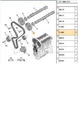 Eksantrik Dişlisi 206 207 301 307 308 Partner Tepee C2 C3 C4 C-elysee Xsara TU5JP4 (0805F1)