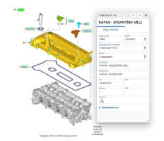 Üst Kapak Pul Conta Connect 1.8Tdcı 02  XS4Q 6K271 AC  Tek Üst Pul  ( ARI AR710 )