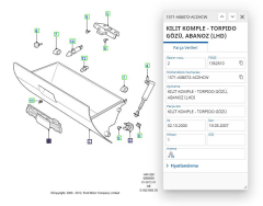 Torpido Kapak Mandalı Siyah Mondeo 01  ( CAB330807 - 1S71A06072AC )