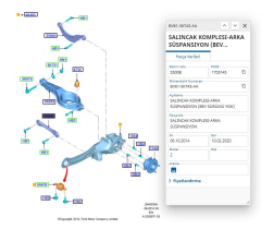 Arka Denge Kolu Düz Focus 15  ( AYD02252 - BV615K743AA )