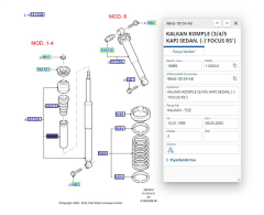 Arka Amortisör Toz Körük Takımı Focus 98  ( FSE11734004 - 98AG5K570AH - 98AG18159AB )