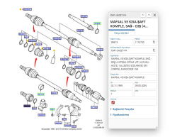 Aks Kafası Dış R/L Focus 1.6Bnz 98>05  ( VKAFD1016 - XS4W3A327AA )