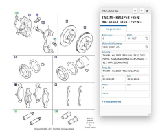 Disk Balata Ön Focus 98  ( KAB2315418505 - TAMT2K021FCS )