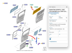 Cam Açma Düğmesi (Çiftli) (8 Pin) Connect Fiesta  ( FSE 11-407-002 - 96FG 14529 BC )