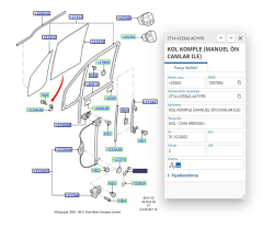 Cam Açma Kolu Arka Connect ( CAB 330809 - 93BB F23342 AD - 2T14 V23342 ACYYF6 )