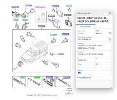 Depo Kapak Kilit Şifresi Connect  ( FSE 11-340-028 - 2S61 A18168 BA )