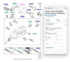 Kaput Kilidi Şifresi Connect 06 ( FSE 11-340-015 - 7T16 16B970 AC )