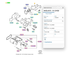 Termostad Yuvası Focus Fiesta 1.6 98>04 ( FEBI48677 - 98MM9K478DB )