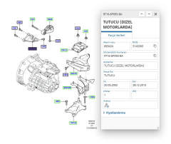 Şanzıman Üst Kulak - Braket Şanzıman Üst Kulak - Braket  ( 9T16 6P093-BA )