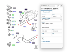 Yakıt Borusu Kırmızı (Şamandıraya Takılan) Focus 98 ( ERC171 - 98AB9C318AK )