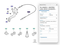 Gaz Teli (820MM) Focus 1.6 Zetec 98> ( AYTMG047 - 98AB9C799AJ )
