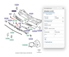 Ön Cam Izgarası Sol Connect 02 Ön Cam Izgarası Sol Connect 02  ( CAB 331625 - 2T14 A02216 AE )