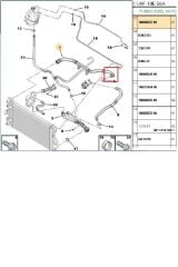 Boxer Jumper3 Radyatör Üst Hortum Küçük Euro5 (14875-1606662280-1366739080)