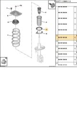Amortisör Üst Tabla Pulu 308 408 Expert Partner (9678749180)