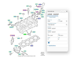 Subap Gaydı Std 16V Focus Fiesta 1.6-1.4 Zetec 98>  ( GAYGT1901101 - 1S4G6510AA )