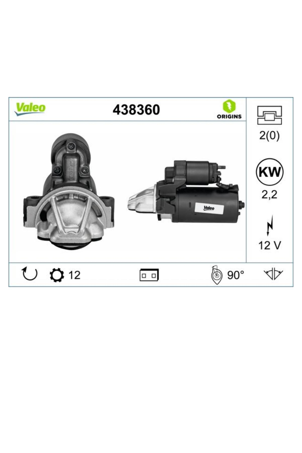 Boxer Jumper 3 Marş Motoru Valeo (438360-5802AS-6C1T11000AD)