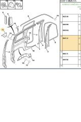 Arka Sol Çamurluk Çıtası Partner (BRS422-BPE309148-8547.L8)